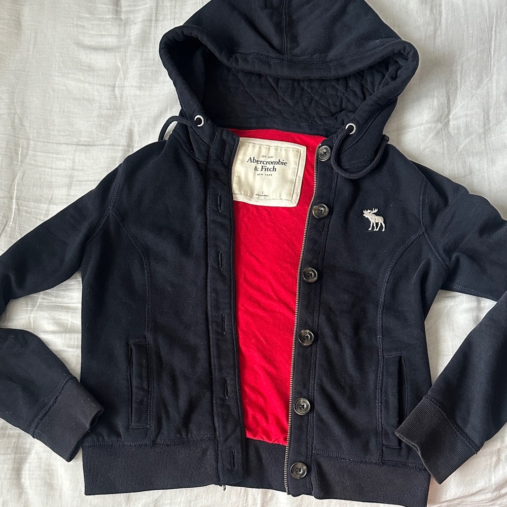 Abercrombie & Fitch Women’s Navy Hoodie Jacket